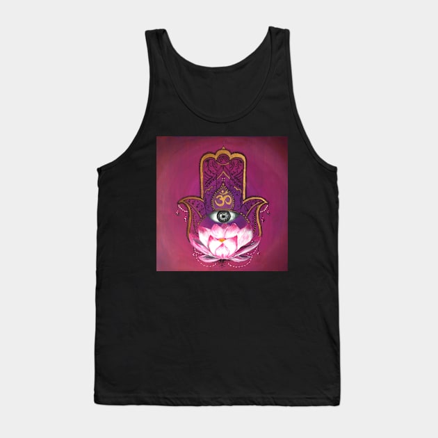 Hand of Fatima - Hamsa hand with om all seeing eye Tank Top by monchie